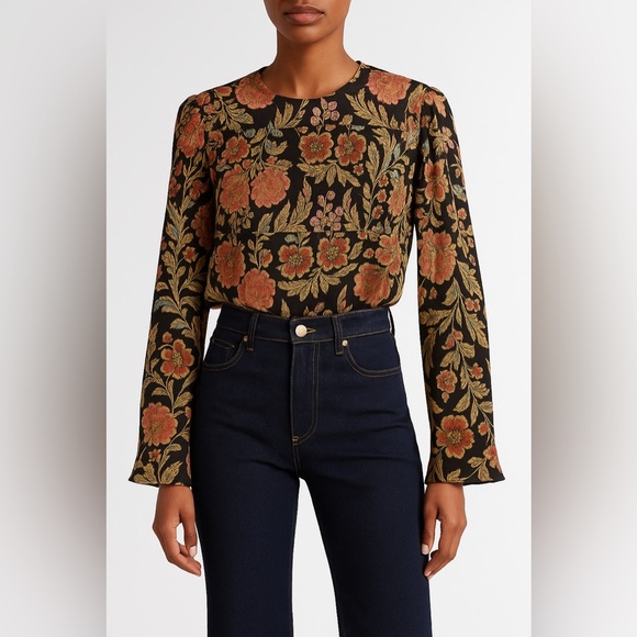 Belle Sky Floral Blouse S - Picture 6 of 6